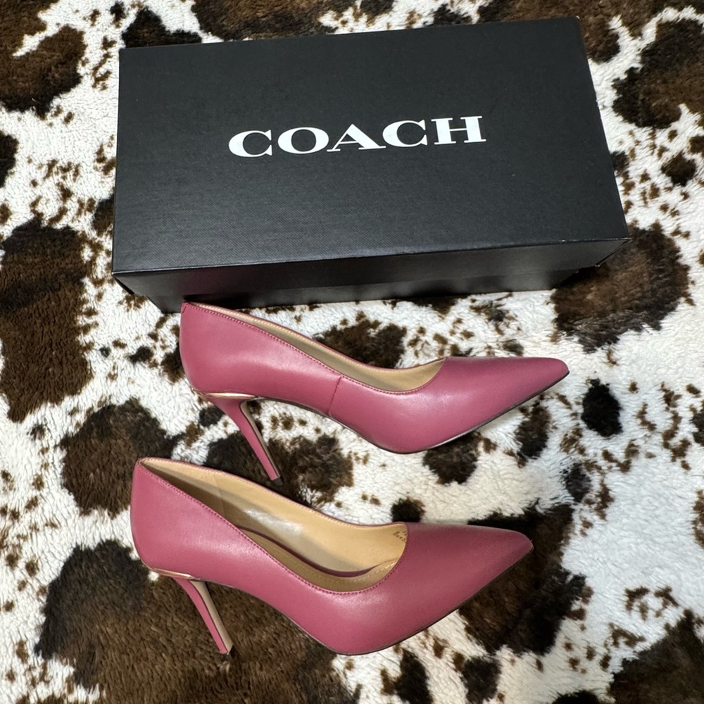 Coach Wiley Leather Pump in Light Raspberry